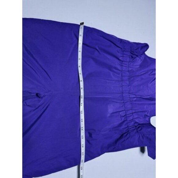 Vintage LL Bean Kids Ski Bib Snowboard Pants Thinsulate Purple Green Size 10-12 - Picture 7 of 10